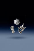Custom 3 pack die cut and 3D embossed hat pins each with a metal butterfly back fastener.