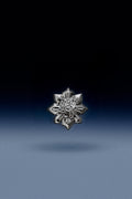 Custom 3D embossed hat pin with a metal butterfly back fastener.