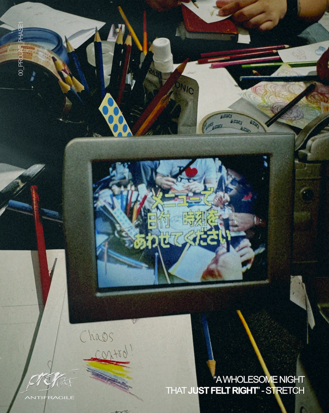 Small screen displaying a video with a cluttered desk around it captured during Project Antifragile's first ever ideation workshop.
